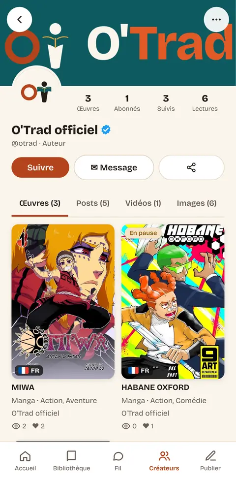 Un profil de créateur